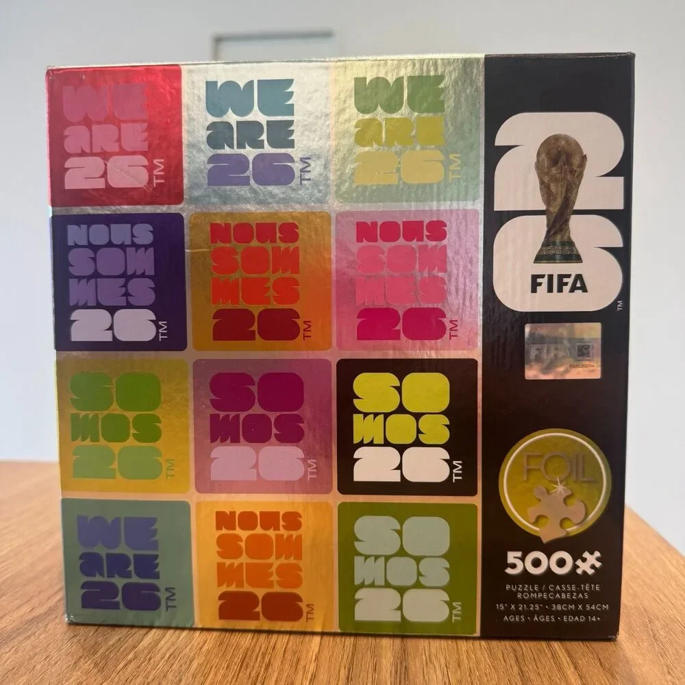 FIFA World Cup 2026 500 Piece Foil Accent Jigsaw Puzzle Complete Buffalo Games